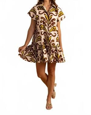 NEW DOUBLE A jenny mini dress in ornament